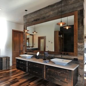 Rustic glamour bathroom renovation in Westlake Village by JRP Design and Remodel