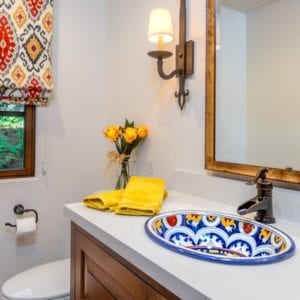 Spanish contemporary bathroom remodel in Westlake Village by JRP Design and Remodel