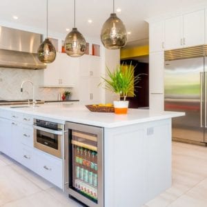 Crisp contemporary kitchen in Westlake Village by JRP Design and Remodel