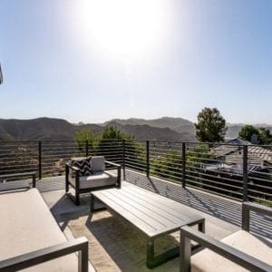 Transitional glam exterior balcony remodel in Westlake Village by JRP Design and Remodel