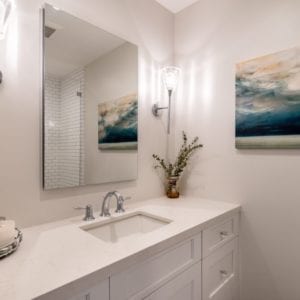 Transitional glam bathroom three remodel in Westlake Village by JRP Design and Remodel