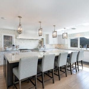 Transitional glam kitchen remodel in Westlake Village by JRP Design and Remodel