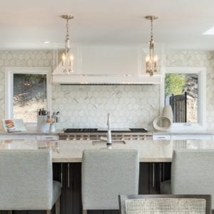 Transitional glam kitchen remodel in Westlake Village by JRP Design and Remodel