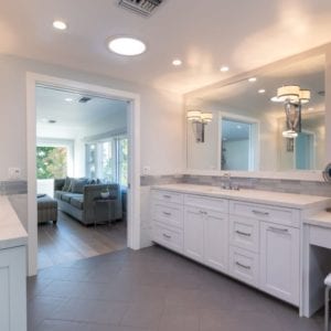 Transitional glam master suite remodel in Westlake Village by JRP Design and Remodel
