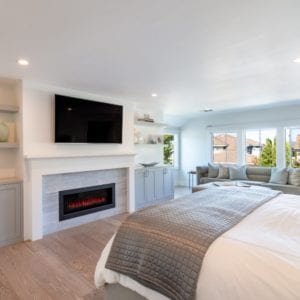 Transitional glam master suite remodel in Westlake Village by JRP Design and Remodel