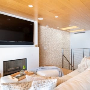 Contemporary family room and kitchen remodel by JRP Design and Remodel in Malibu