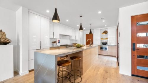 Contemporary lakeside kitchen remodel in Westlake Village by JRP Design & Remodel