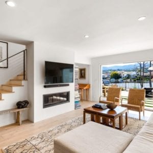Contemporary lakeside living room remodel in Westlake Village by JRP Design & Remodel