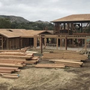 Modern farmhouse custom home front framing in Santa Rosa Valley by JRP Design and Remodel
