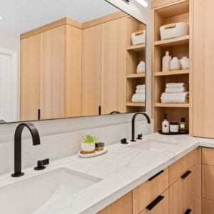 Modern master bathroom remodel in Westlake Village, Foxmoor Hills by JRP Design and Remodel