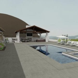 3D concept of Mediterranean remodel in Westlake Village by JRP Design and Remodel