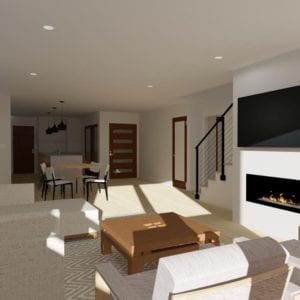 3D concept of contemporary lakeside remodel in Westlake Village by JRP Design & Remodel