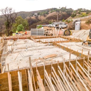 Pre-concrete construction photo of Malibu custom home by JRP Design and Remodel