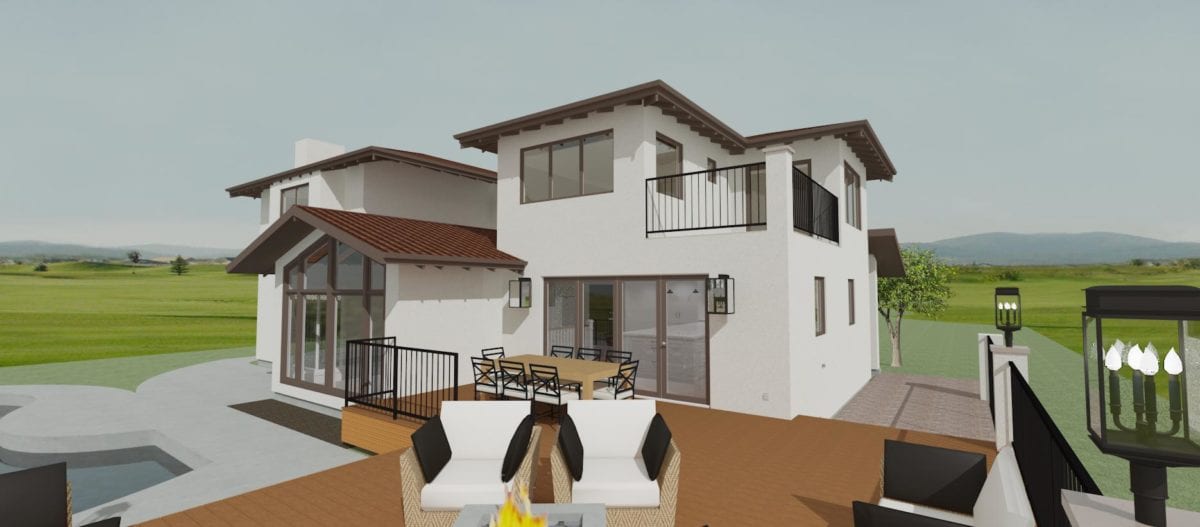 Rendering of the  two story home rebuild