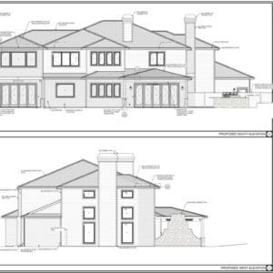 Elevations of home in Westlake Village by JRP Design and Remodel