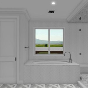 3D rendering of bathroom in Westlake Village by JRP Design and Remodel