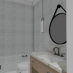 3D rendering of bathroom in Westlake Village by JRP Design and Remodel