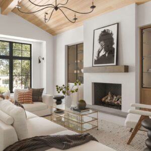 Rustic custom living room in North Ranch by JRP Design and Remodel