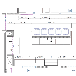Primary Bathroom remodel elevation for our Modern Ranch Estate in Thousand Oaks. Under construction with JRP Design and Remodel.