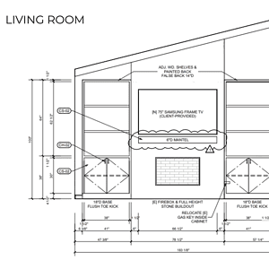 Primary Bathroom remodel elevation for our Modern Ranch Estate in Thousand Oaks. Under construction with JRP Design and Remodel.