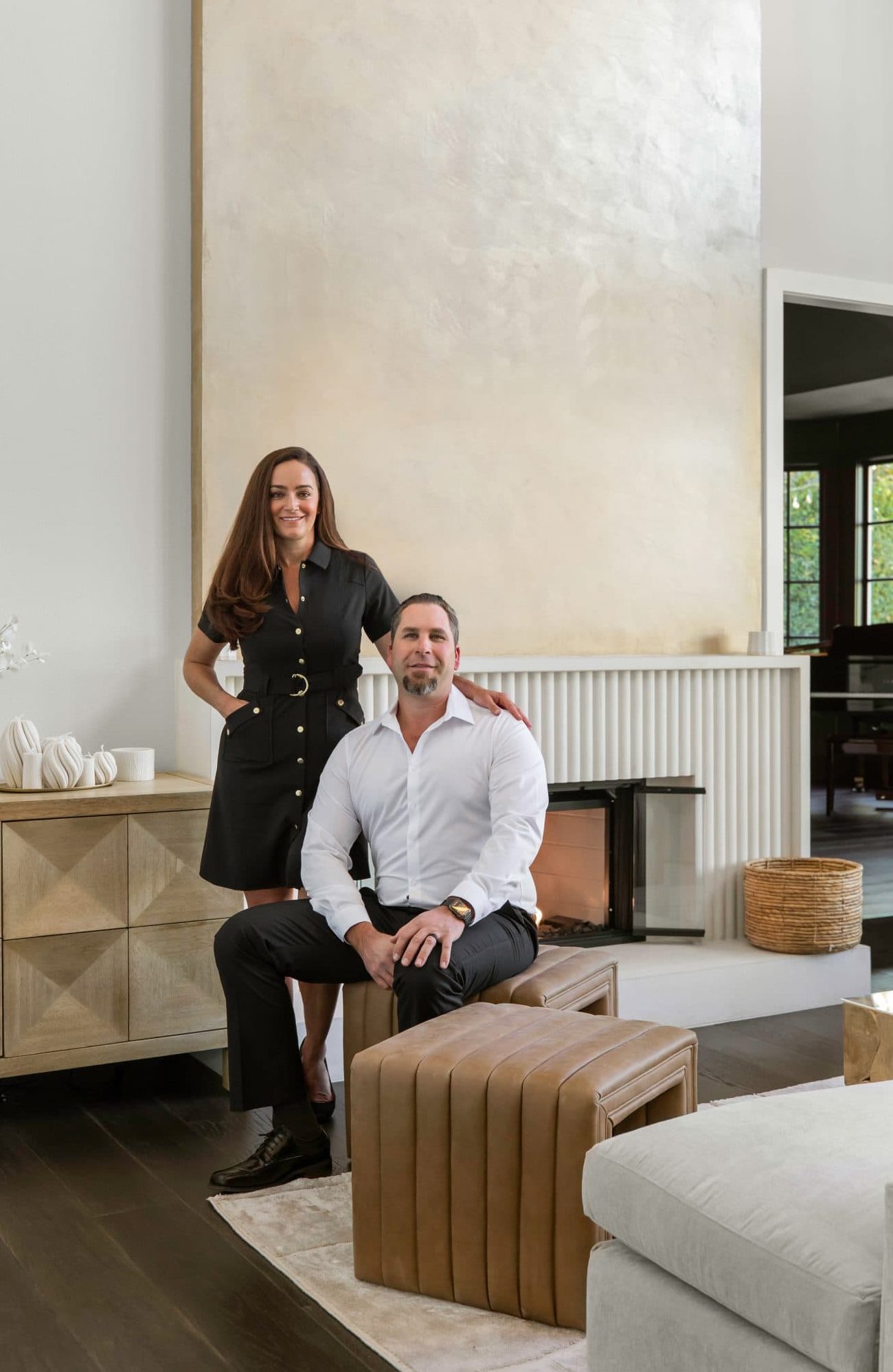 Elegant living room interior featuring JRP Design & Remodel professionals.