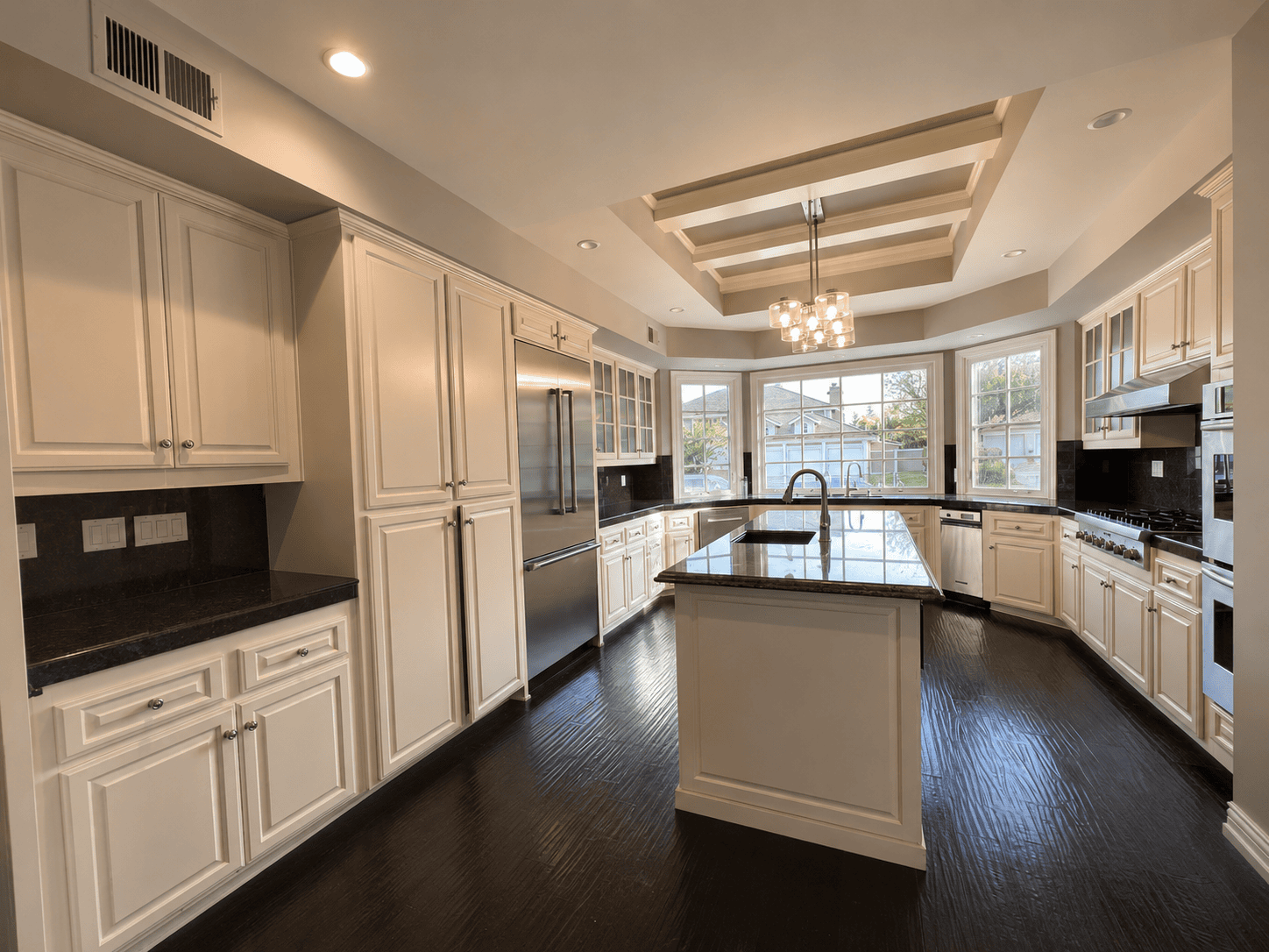 Before image of an Agoura Hills contemporary Sophisticated Glamour home transformation by JRP Design & Remodel. Featuring an open-concept design, a dramatic custom kitchen, and sophisticated, moody interiors.