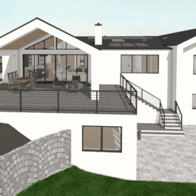 JRP Design and Remodel Modern Organic Custom Home Rendering in Newbury Park California.